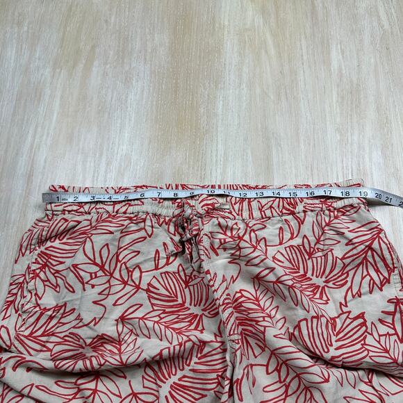 Lane Bryant Drawstring Linen Tropical Leaf Print Resort Wide Leg Pants 18/20 - Picture 8 of 16